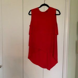 Red tiered top by BCBGMaxAzria